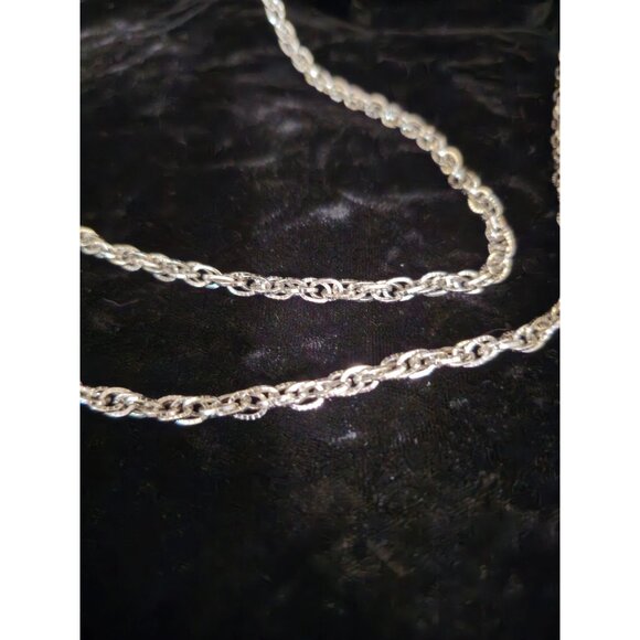 Long Monet silver rope chain - Picture 4 of 5